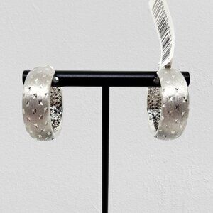 Beautiful Diamond Cut 28mm Sterling Silver Hoop Earrings